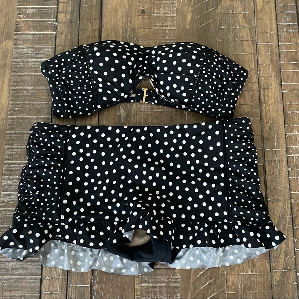 Jantzen black and white polka dot bikini
